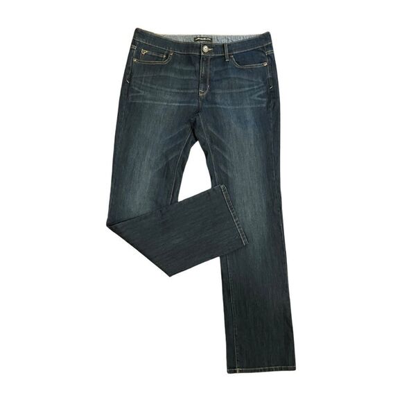 Eddie Bauer Dark Wash Straight leg Jean size 12/31 NWOT - Picture 1 of 15